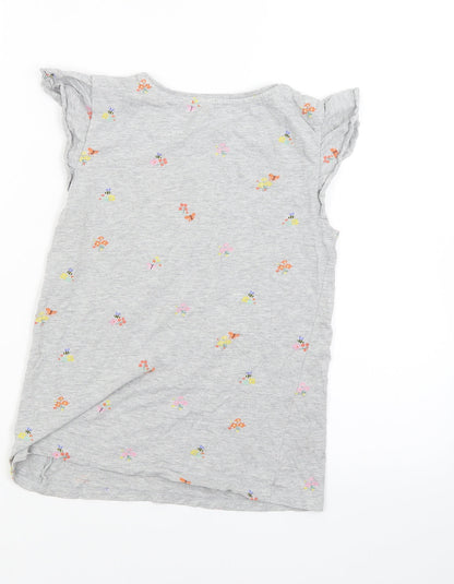 John Lewis Girls Grey   Basic Blouse Size 11 Years  - butterflies