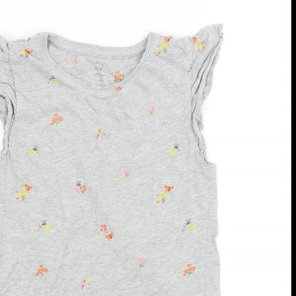 John Lewis Girls Grey   Basic Blouse Size 11 Years  - butterflies