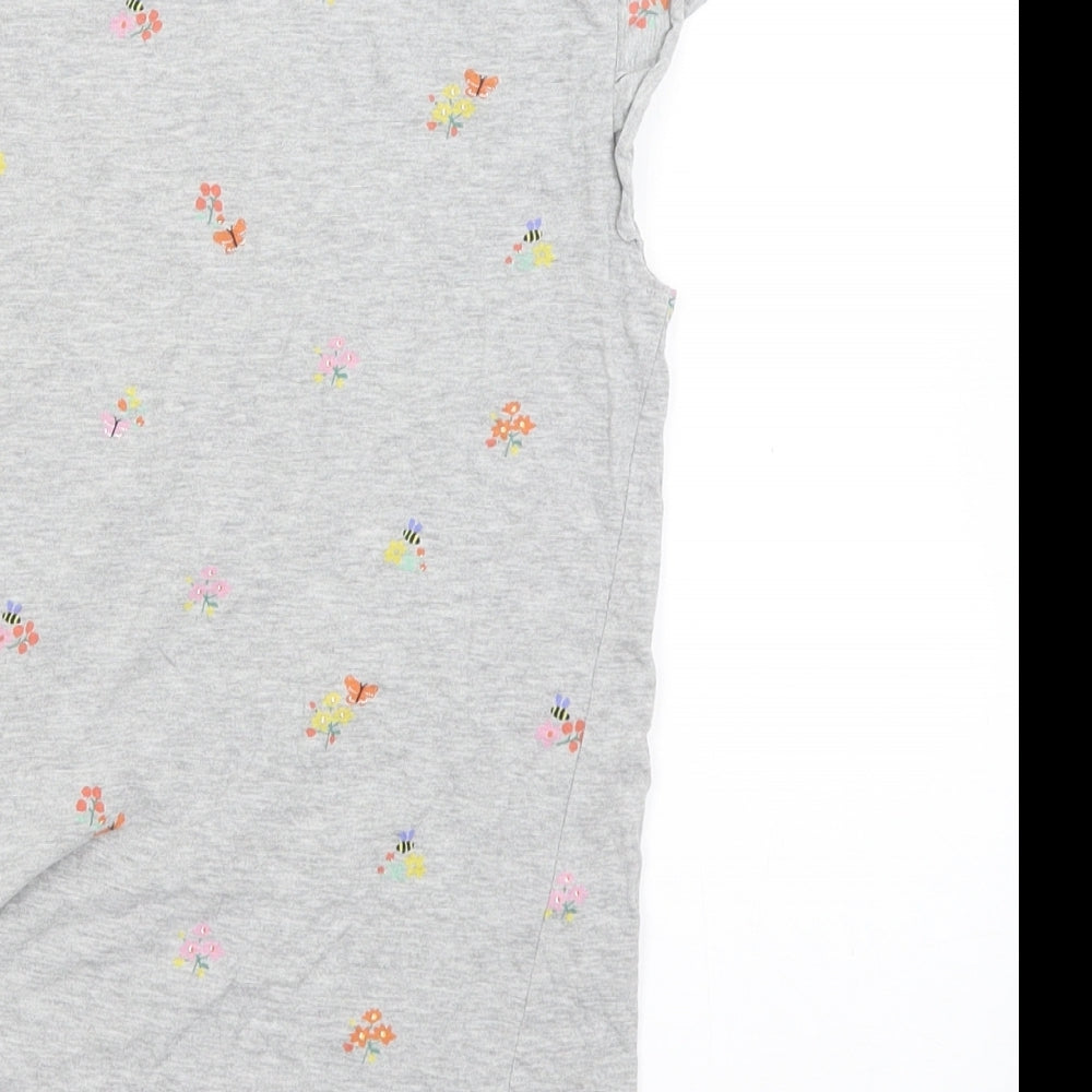 John Lewis Girls Grey   Basic Blouse Size 11 Years  - butterflies