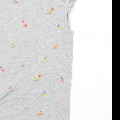 John Lewis Girls Grey   Basic Blouse Size 11 Years  - butterflies