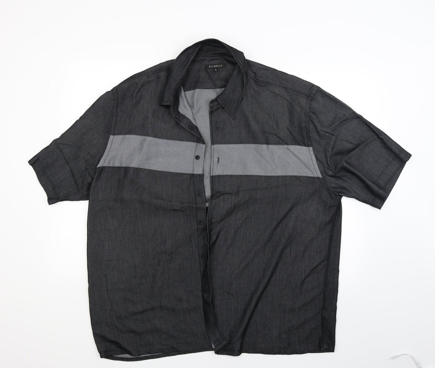 George Mens Black    Button-Up Size XL