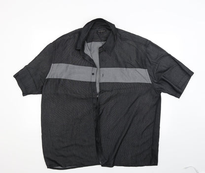 George Mens Black    Button-Up Size XL