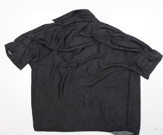 George Mens Black    Button-Up Size XL