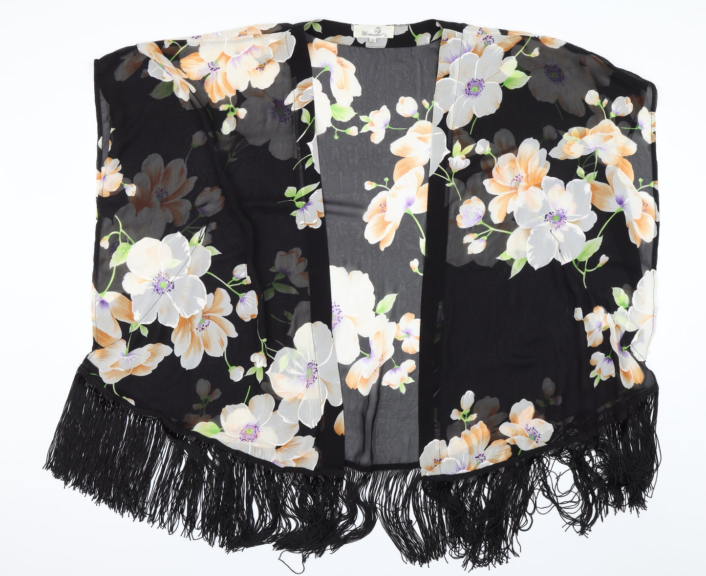 Urmoda Womens Black Floral  Shrug Jumper Size S