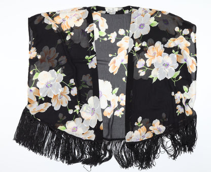 Urmoda Womens Black Floral  Shrug Jumper Size S