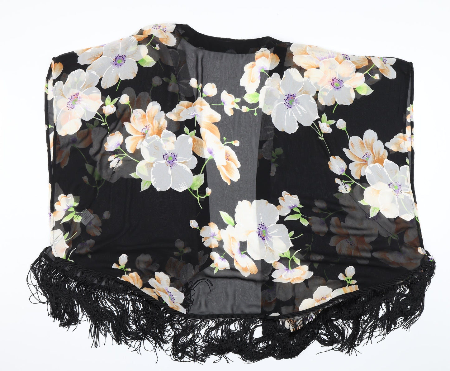 Urmoda Womens Black Floral  Shrug Jumper Size S