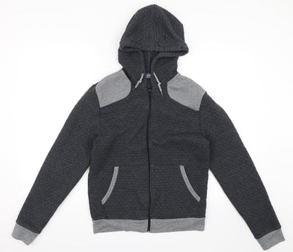 Topman Mens Grey   Full Zip Hoodie Size S
