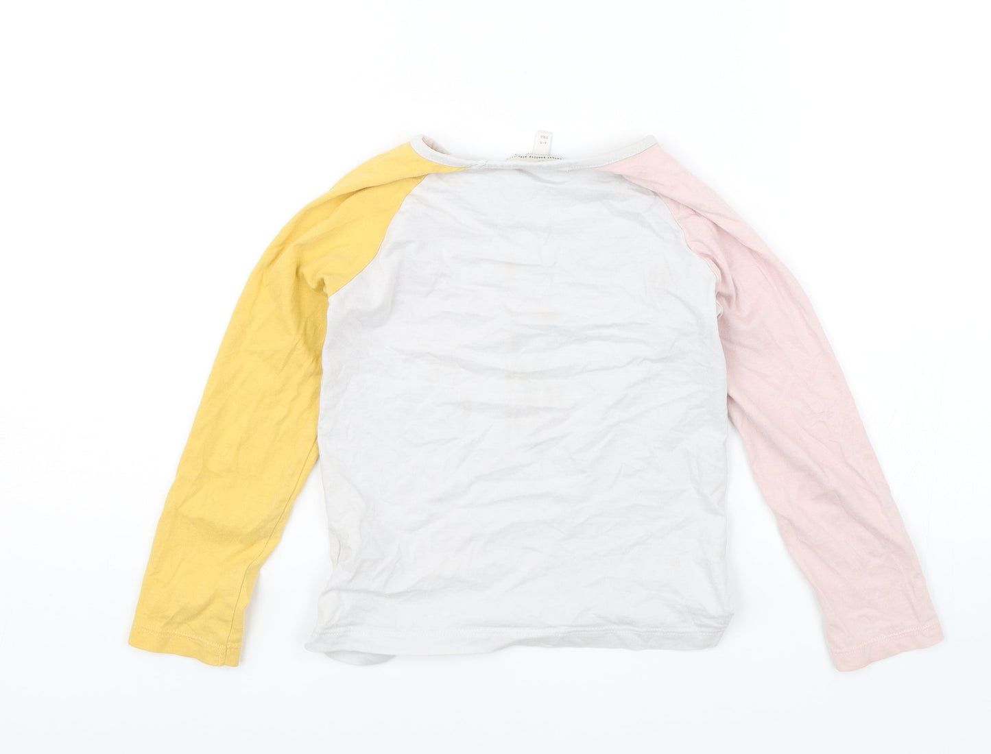 Mini B Girls White   Jersey T-Shirt Size 4-5 Years  - Really good things happen when its sunny