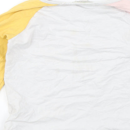 Mini B Girls White   Jersey T-Shirt Size 4-5 Years  - Really good things happen when its sunny