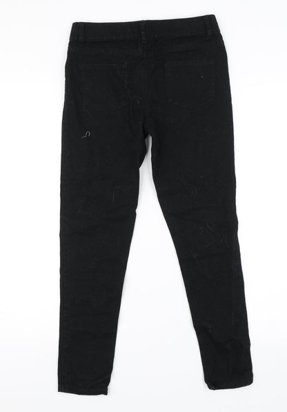 Denim & Co. Girls Black  Denim Straight Jeans Size 10-11 Years