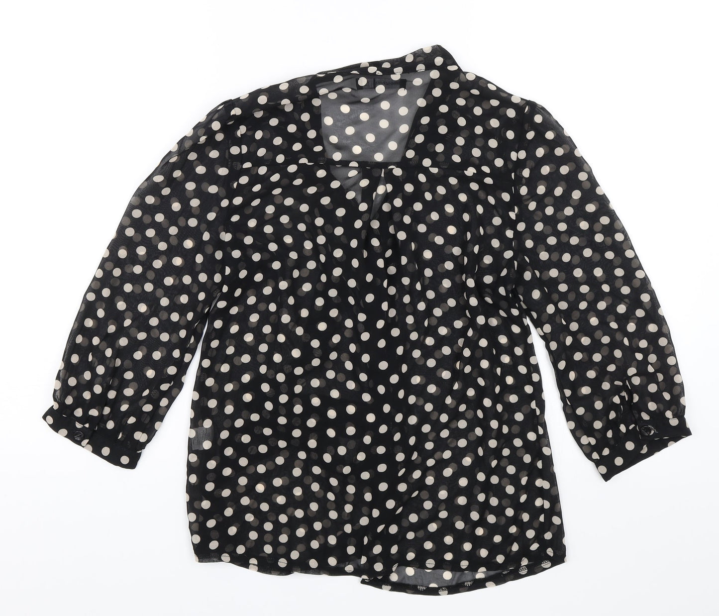 Womens UK Size 10 Atmosphere Black Basic Blouse