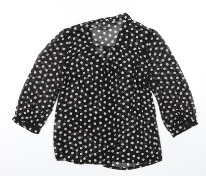 Womens UK Size 10 Atmosphere Black Basic Blouse