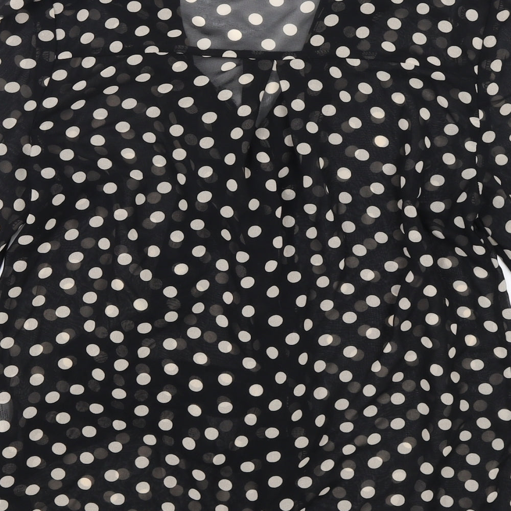 Womens UK Size 10 Atmosphere Black Basic Blouse