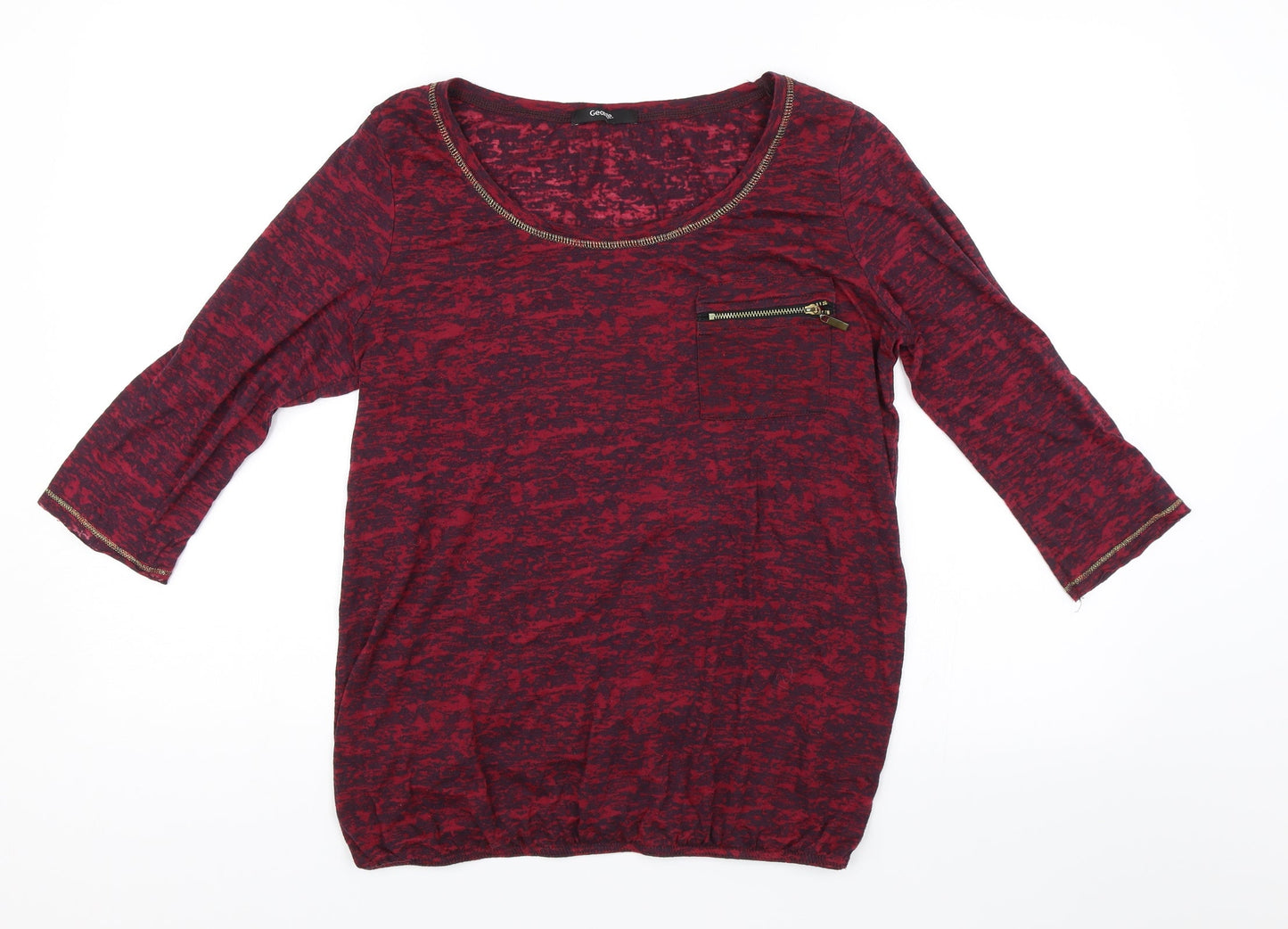 George Womens Red   Basic Blouse Size 14