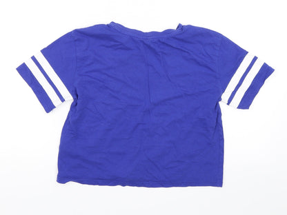 Womens UK Size XS Divided Blue Basic T-Shirt
