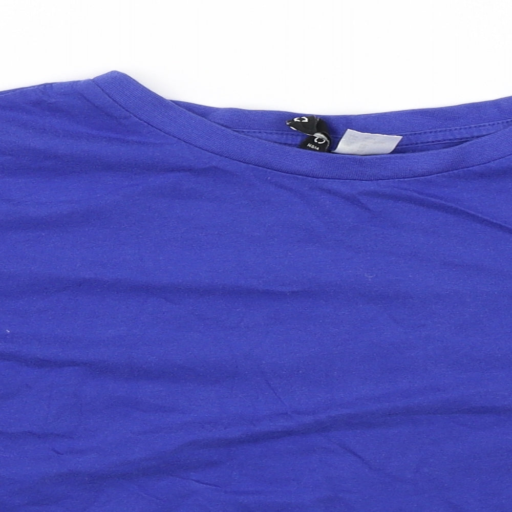 Womens UK Size XS Divided Blue Basic T-Shirt