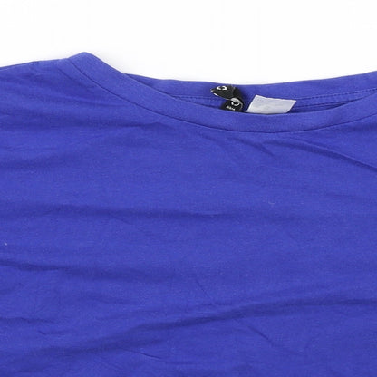 Womens UK Size XS Divided Blue Basic T-Shirt