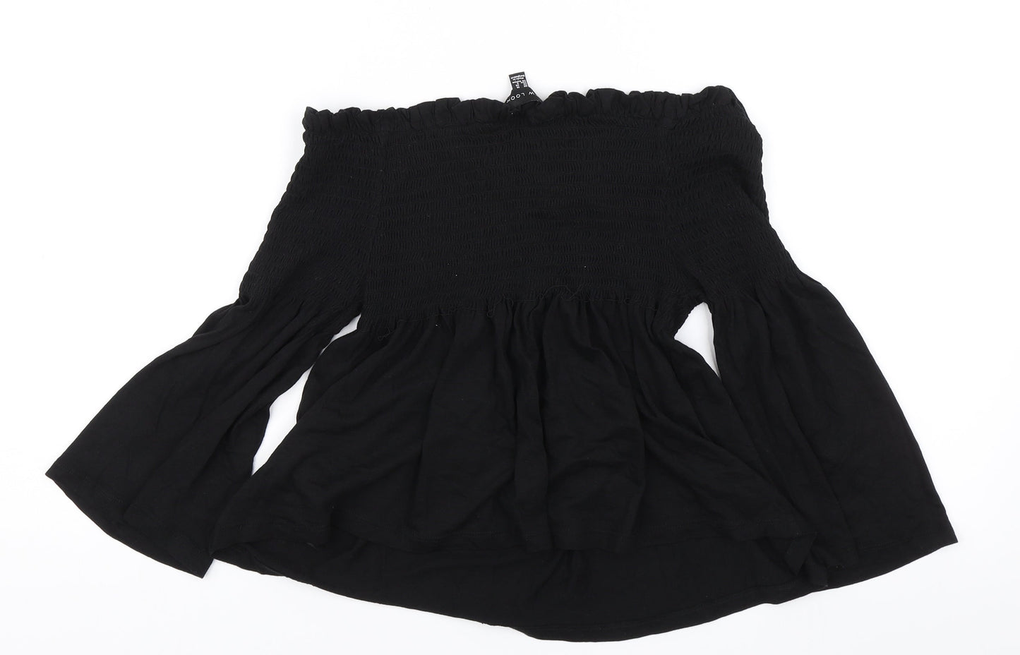 Womens UK Size 10 New Look Black Basic Blouse