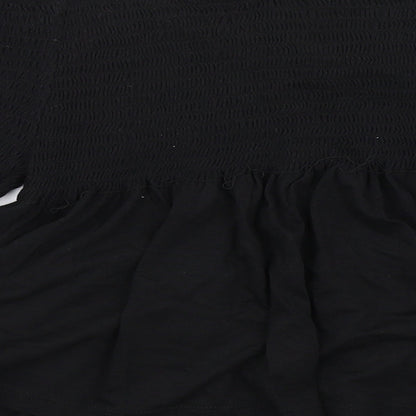 Womens UK Size 10 New Look Black Basic Blouse