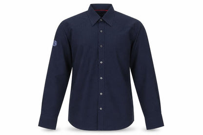 Mens UK Collar Size S Derby Smart Blue  Dress Shirt