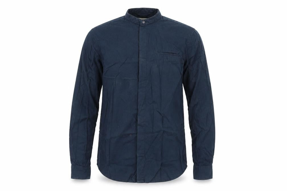 Mens UK Collar Size S Cotton World Smart Blue  Dress Shirt