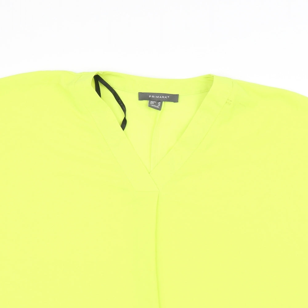 Primark Womens Yellow   Basic T-Shirt Size 14
