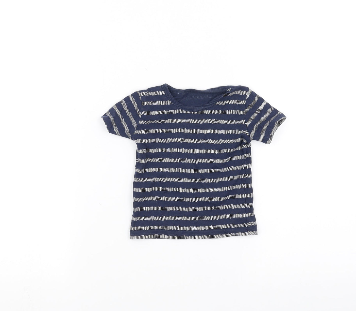 George Baby Blue Striped  Basic T-Shirt Size 3-6 Months