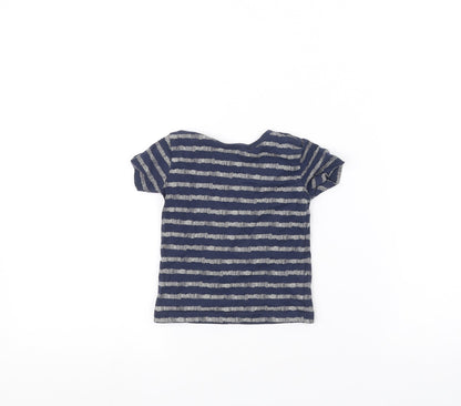 George Baby Blue Striped  Basic T-Shirt Size 3-6 Months