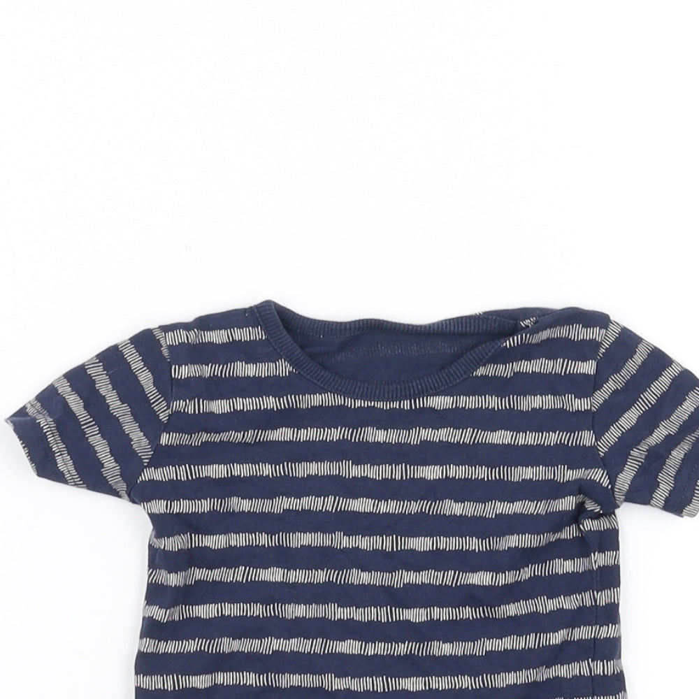 George Baby Blue Striped  Basic T-Shirt Size 3-6 Months