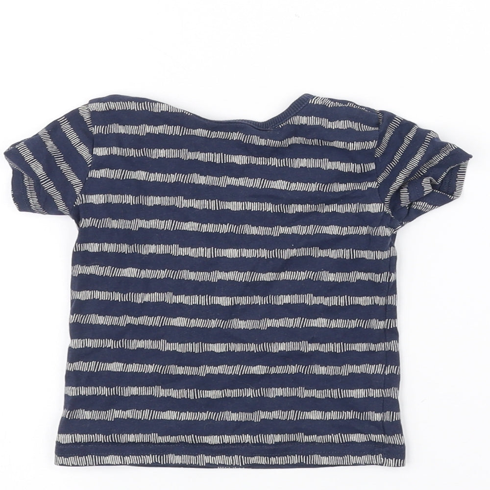 George Baby Blue Striped  Basic T-Shirt Size 3-6 Months
