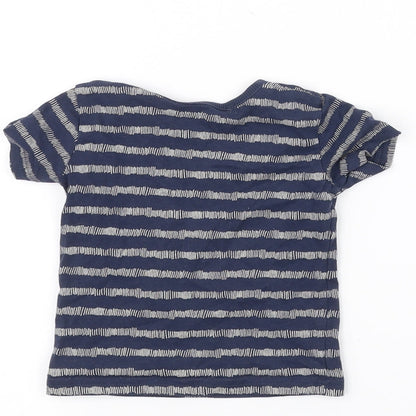 George Baby Blue Striped  Basic T-Shirt Size 3-6 Months