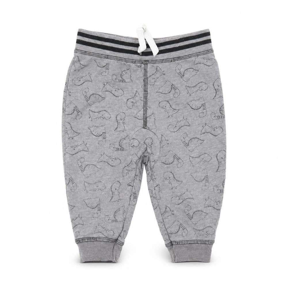 Front view of Tu Baby Grey sweatpants, size 3-6, Months