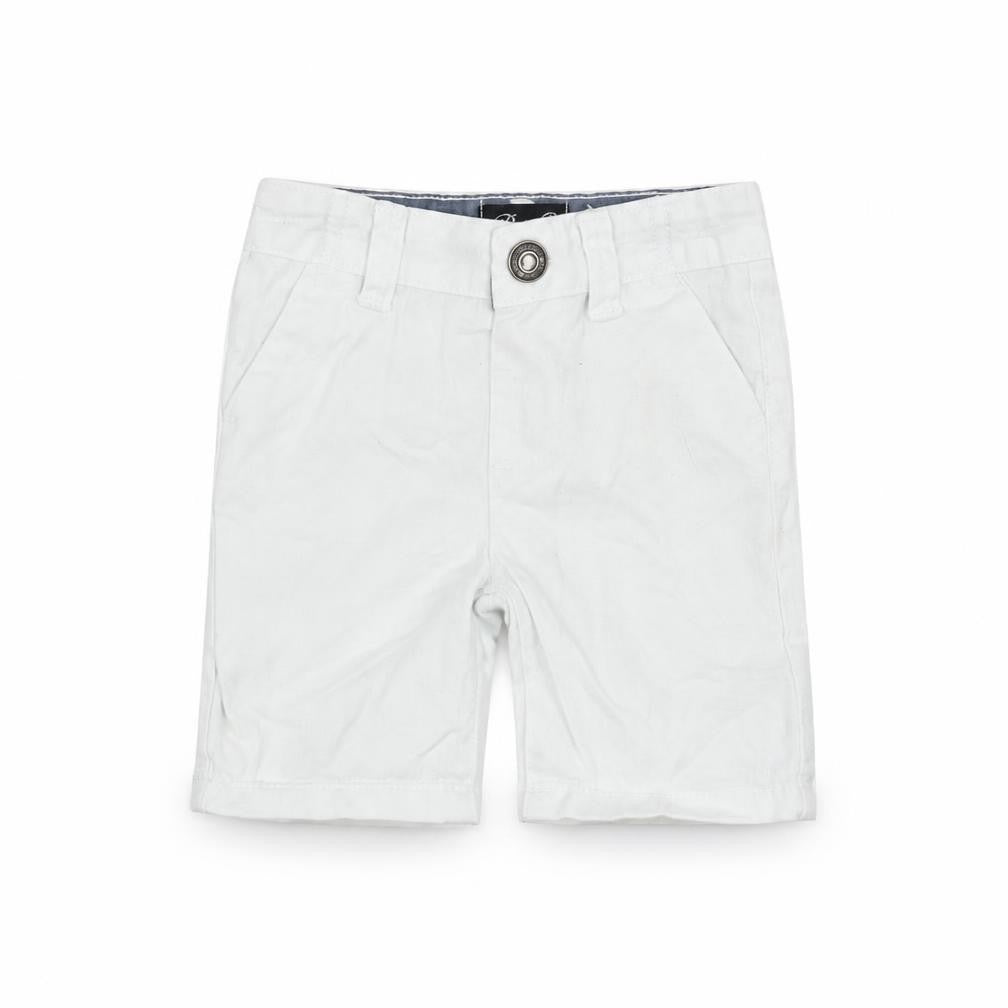 Front view of Denim & Co. Baby White Cropped Trousers, size 3-6, Months