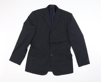 ALAN Mens Black   Jacket Suit Jacket Size 42