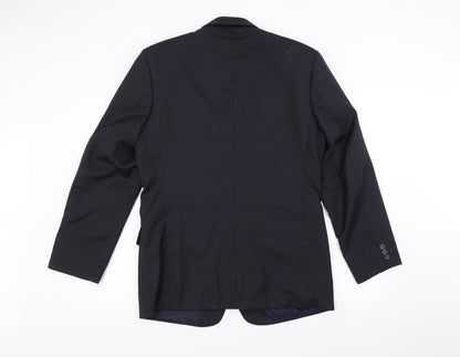 ALAN Mens Black   Jacket Suit Jacket Size 42