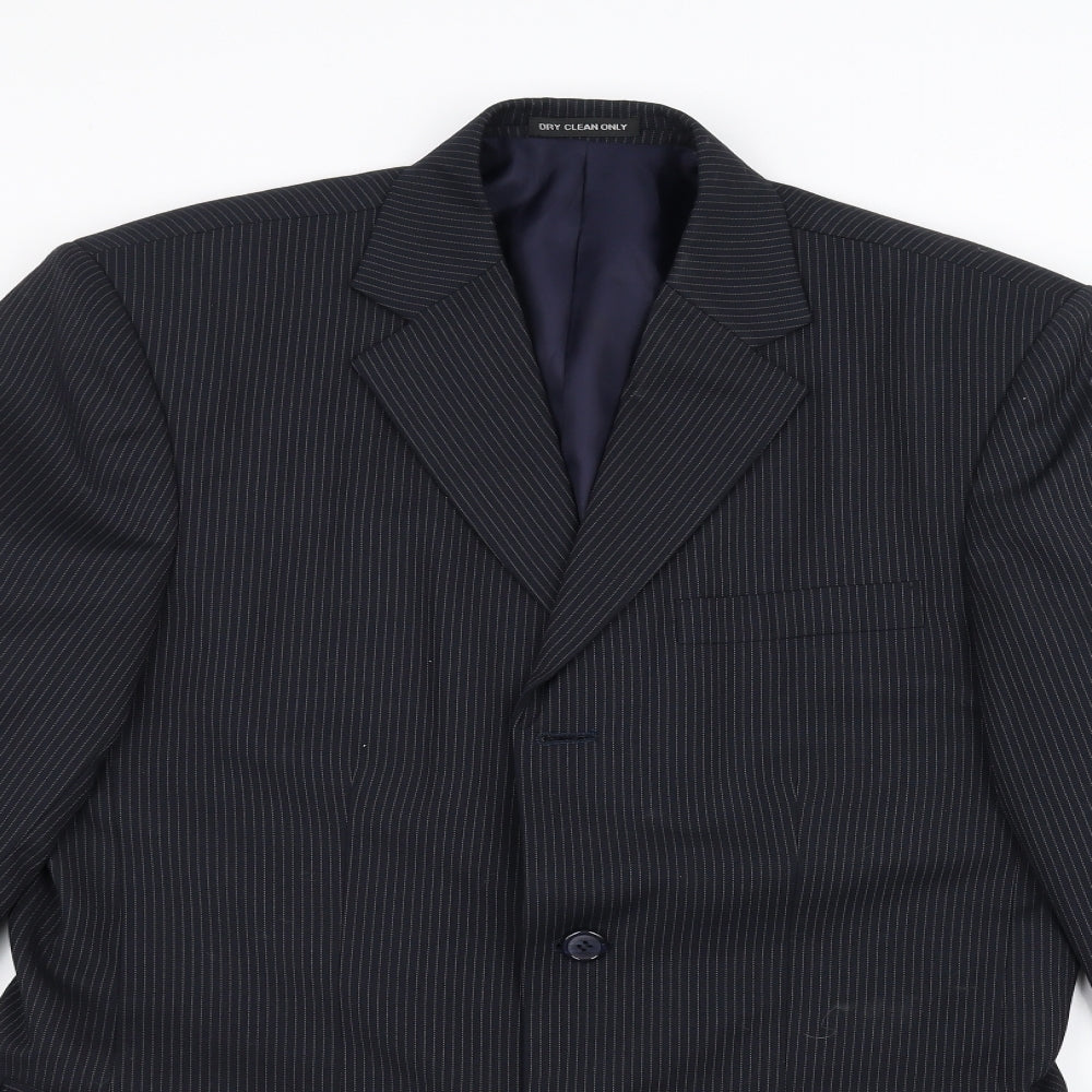 ALAN Mens Black   Jacket Suit Jacket Size 42
