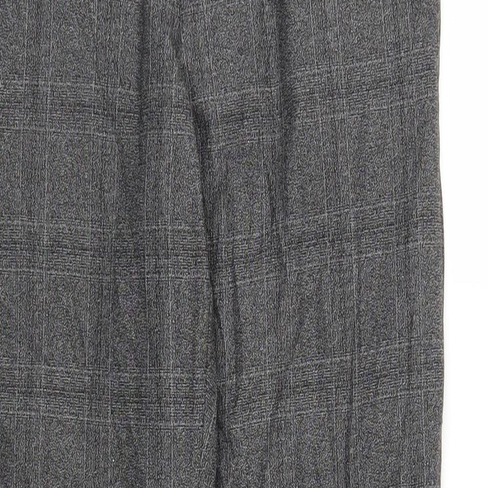 NEXT Mens Grey Plaid  Trousers  Size 28 L27 in
