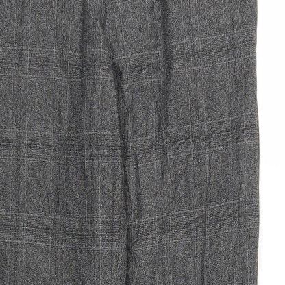 NEXT Mens Grey Plaid  Trousers  Size 28 L27 in