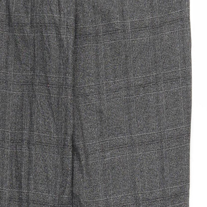 NEXT Mens Grey Plaid  Trousers  Size 28 L27 in