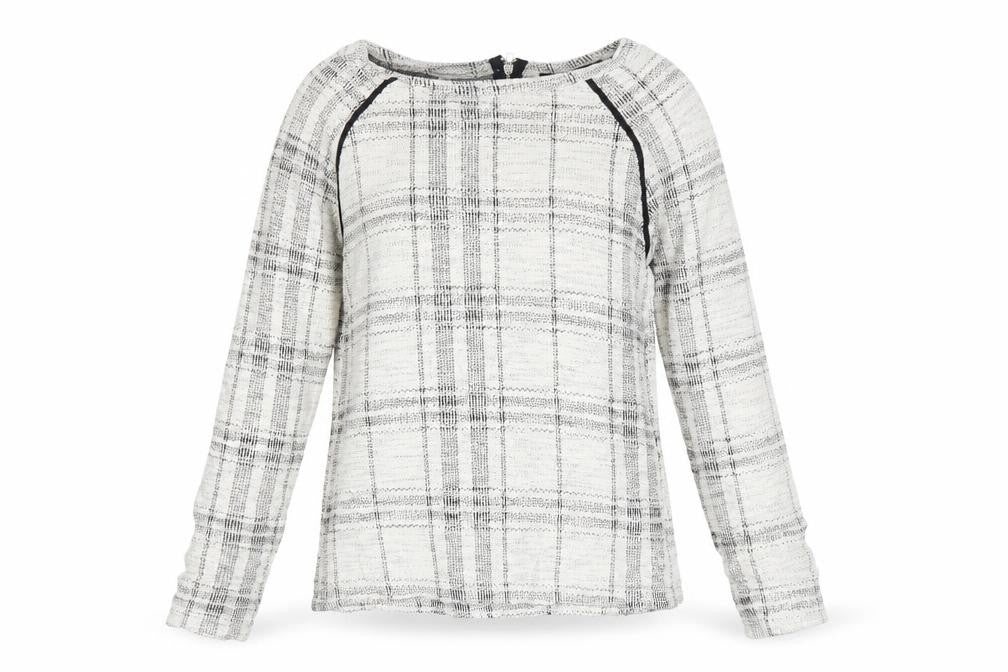Front view of Atmosphere women’s white jumper, size UK 8
