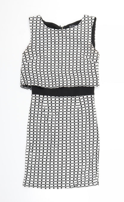 Miss Selfridge Womens White Floral  Pencil Dress  Size 6