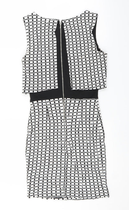 Miss Selfridge Womens White Floral  Pencil Dress  Size 6