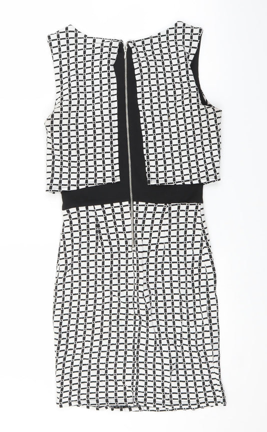 Miss Selfridge Womens White Floral  Pencil Dress  Size 6