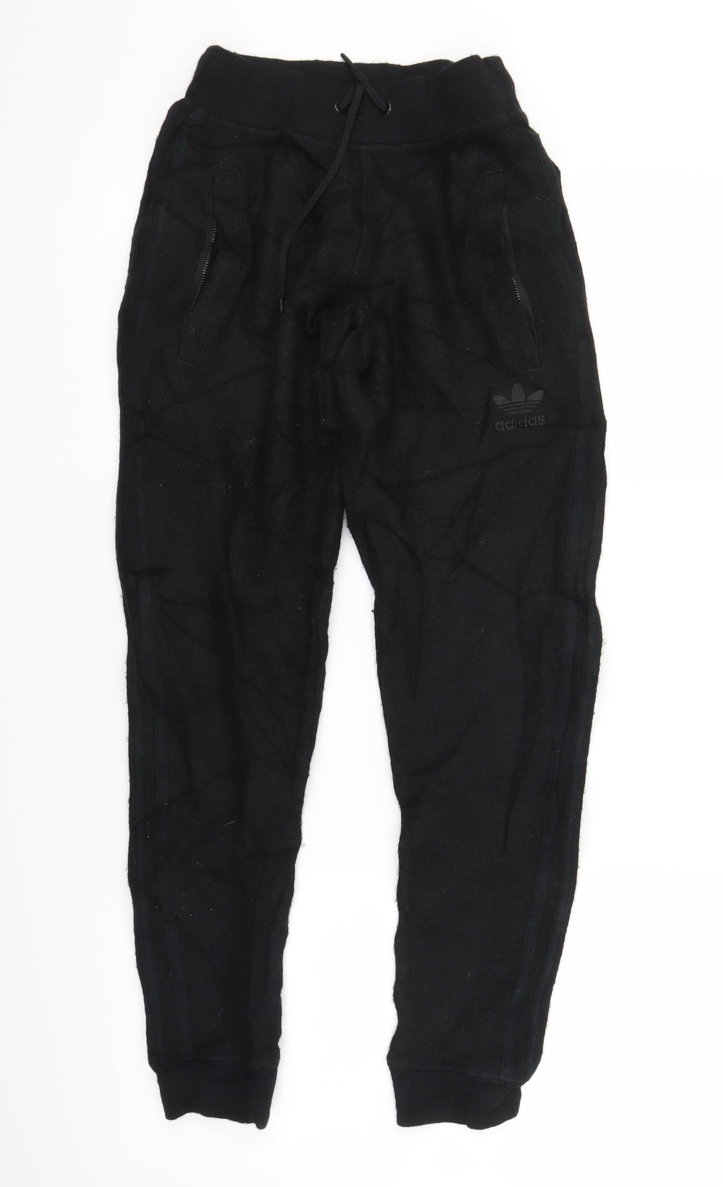 Womens UK Size XS adidas Regular Fit Sweatpants Black Trousers