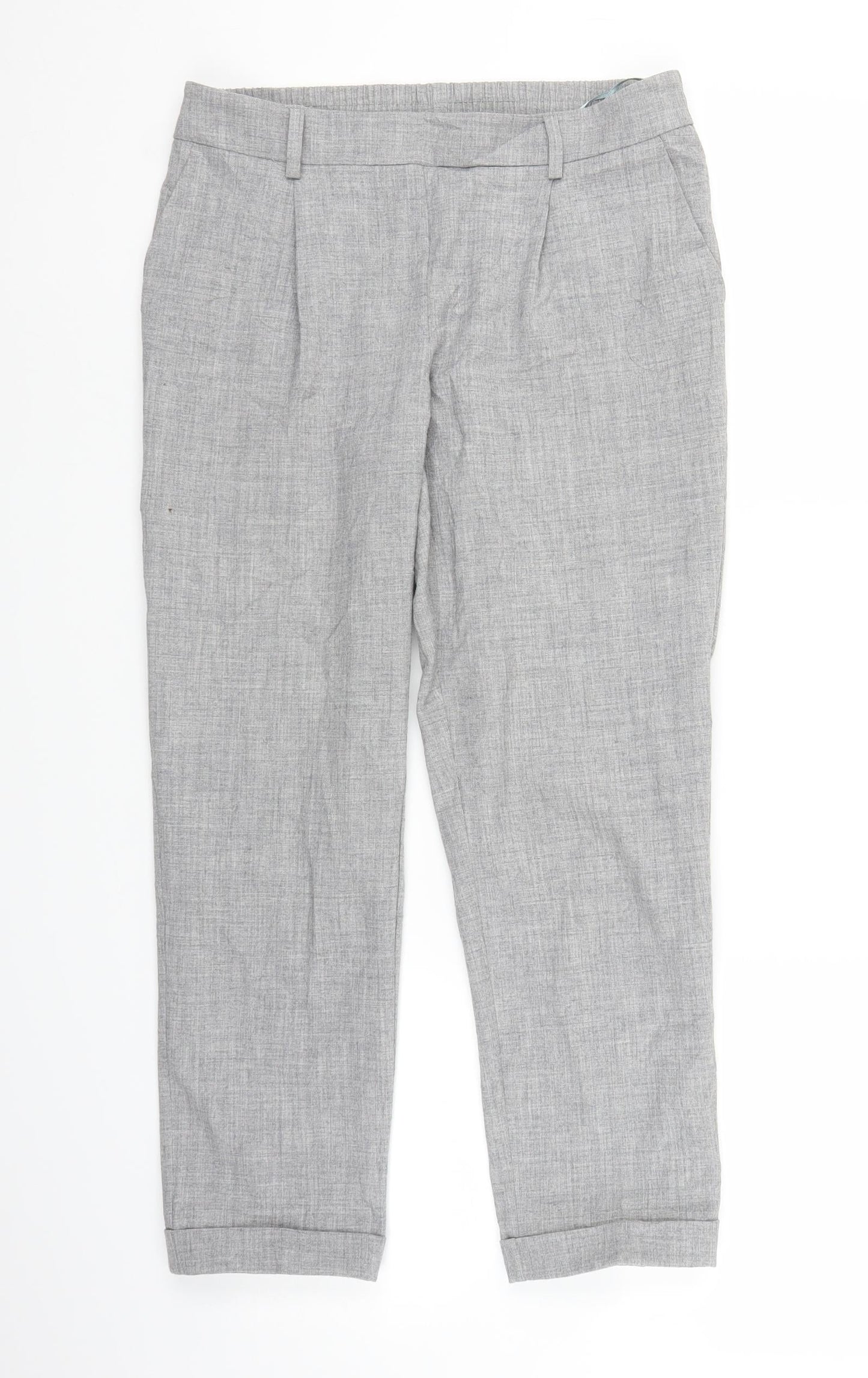 Womens UK Size 8 Papaya Regular Fit Capri Grey Trousers