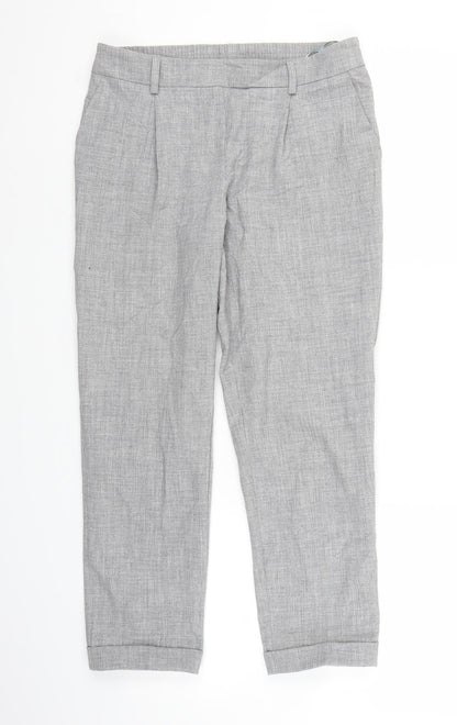 Womens UK Size 8 Papaya Regular Fit Capri Grey Trousers