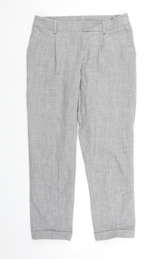 Womens UK Size 8 Papaya Regular Fit Capri Grey Trousers