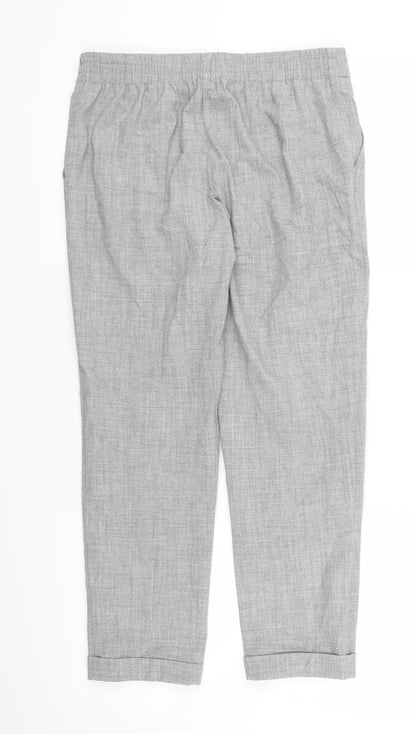 Womens UK Size 8 Papaya Regular Fit Capri Grey Trousers