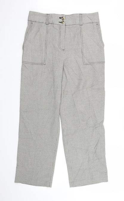 Womens UK Size 12 Marks and Spencer Regular Fit  White Trousers