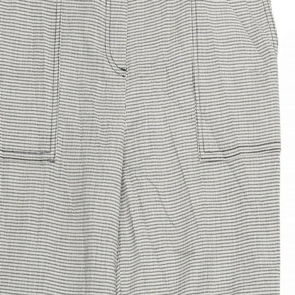 Womens UK Size 12 Marks and Spencer Regular Fit  White Trousers